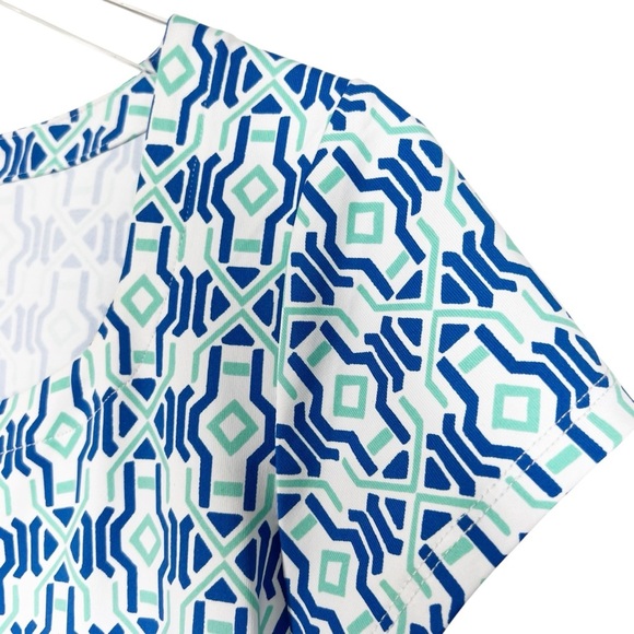 J. MCLAUGHLIN Short Sleeve Knit Patterned Dress Size Medium - Picture 3 of 6